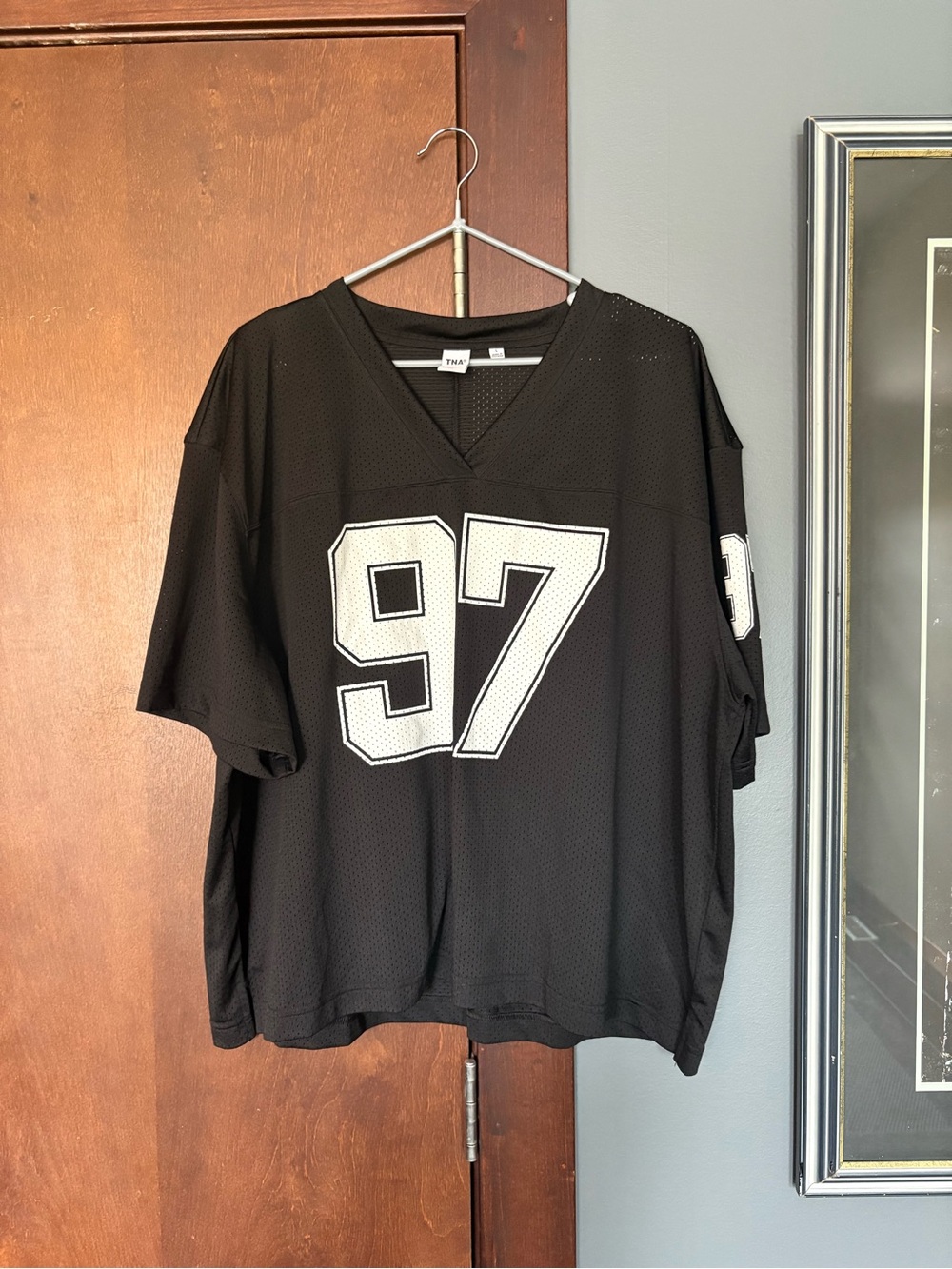 TNA Black Mesh Jersey with White '97’